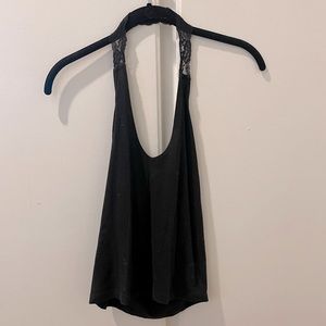Mouchette small black halter tank top